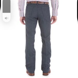 Wrangler Wrancher Heather Blue Dress Jeans Pants polyester men’s sz 38x32 82HU